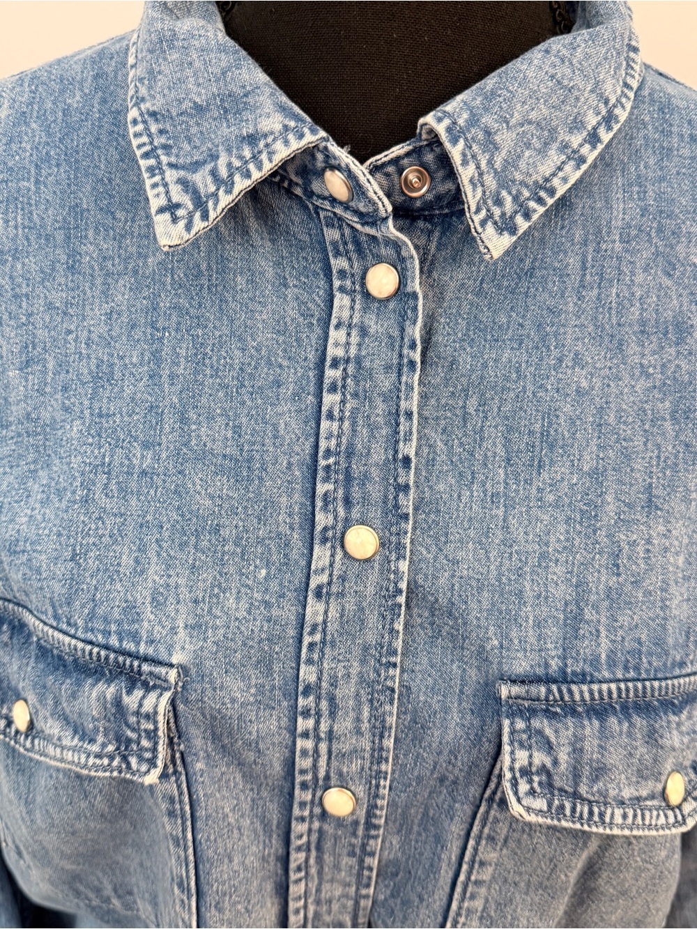 H&M Denim button top - Picture 3 of 7